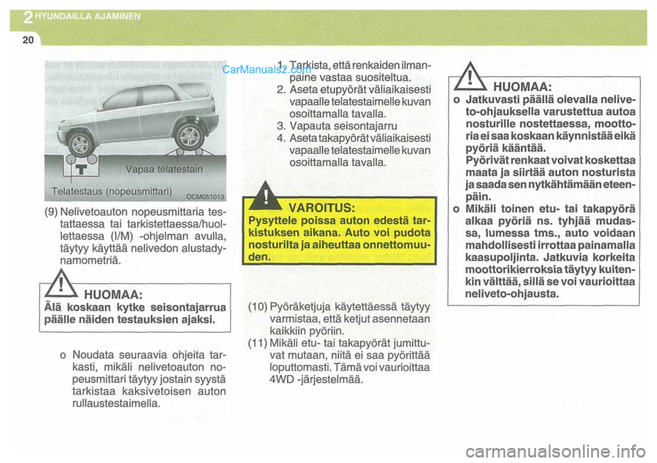 Hyundai Santa Fe 2009  Omistajan Käsikirja (in Finnish) 