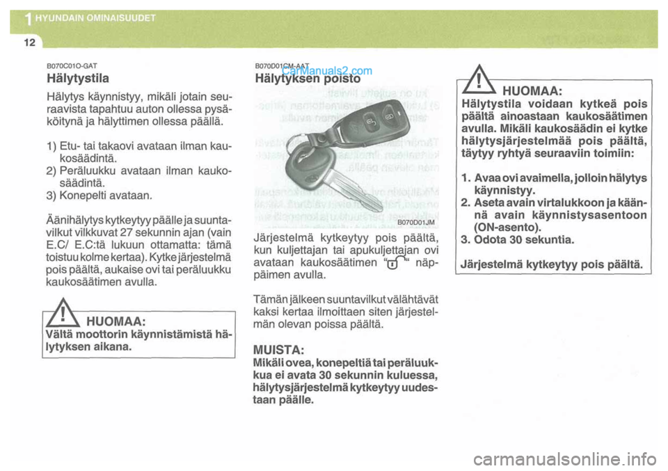 Hyundai Santa Fe 2009  Omistajan Käsikirja (in Finnish) 