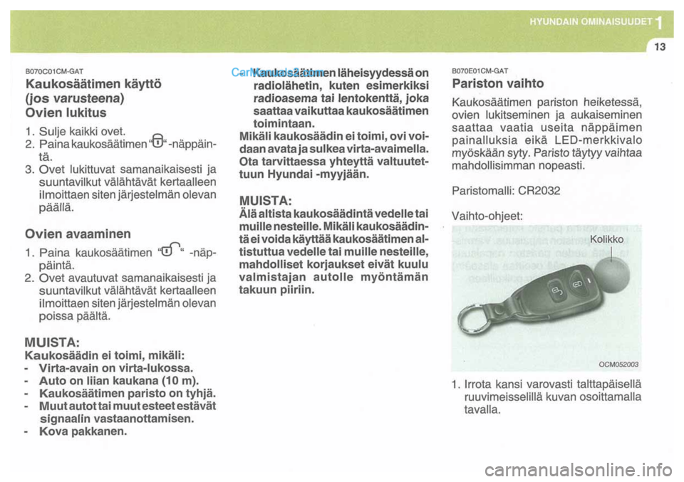Hyundai Santa Fe 2009  Omistajan Käsikirja (in Finnish) 