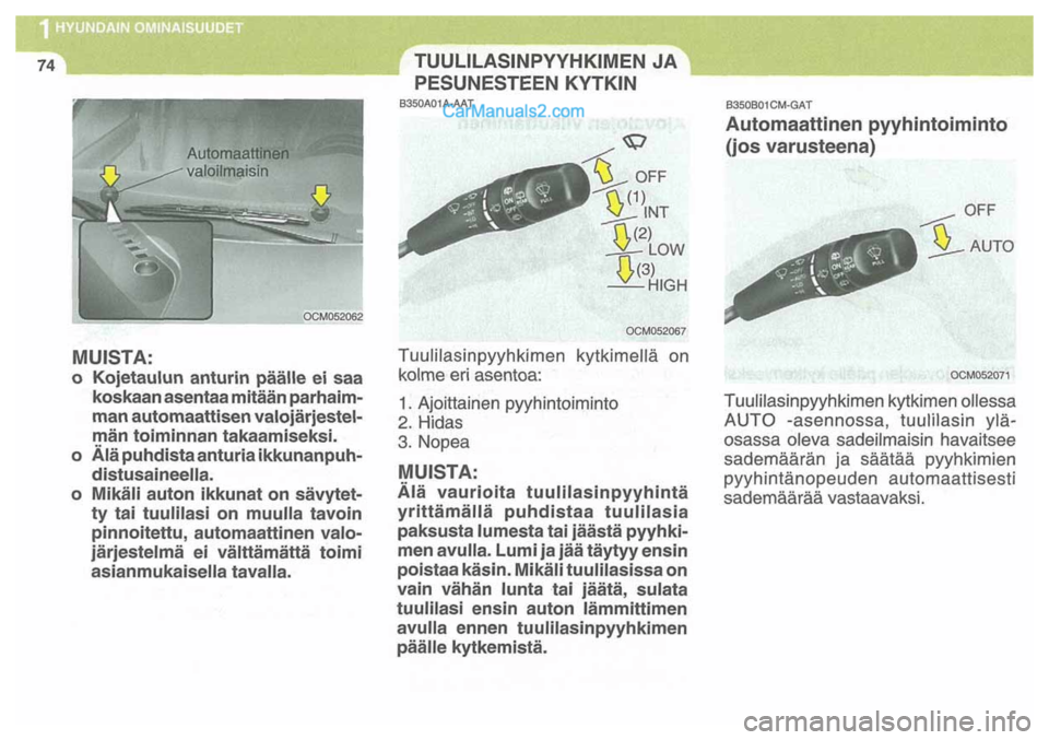 Hyundai Santa Fe 2009  Omistajan Käsikirja (in Finnish) 