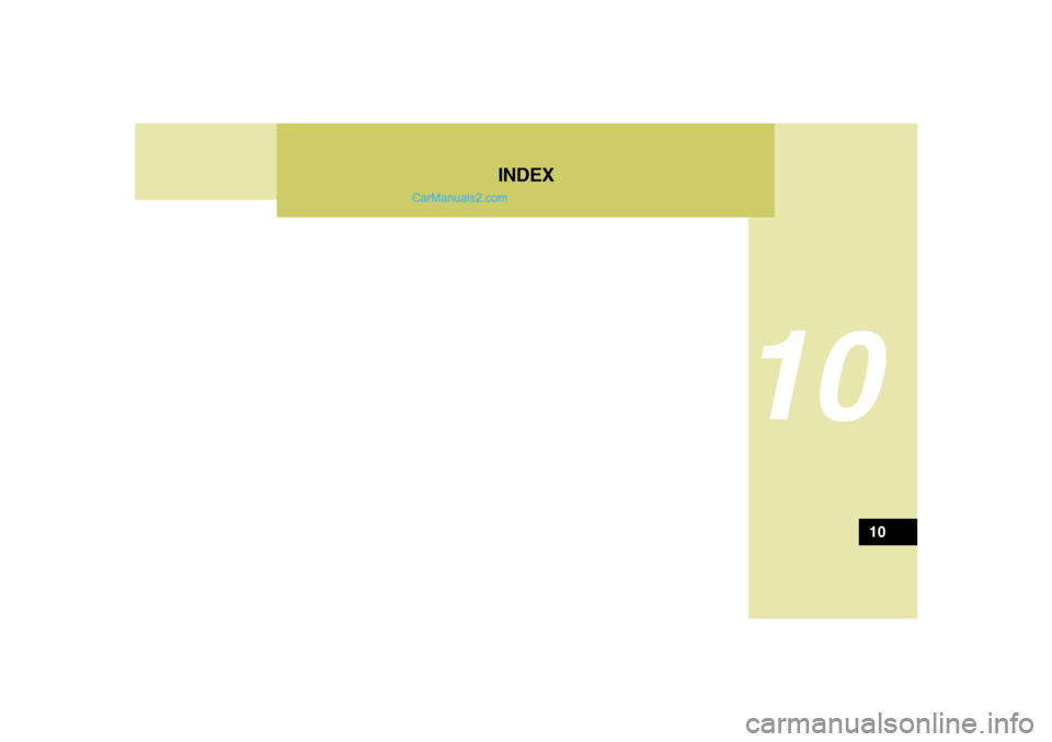 Hyundai Santa Fe 2007  Owners Manual 10
10
INDEX  