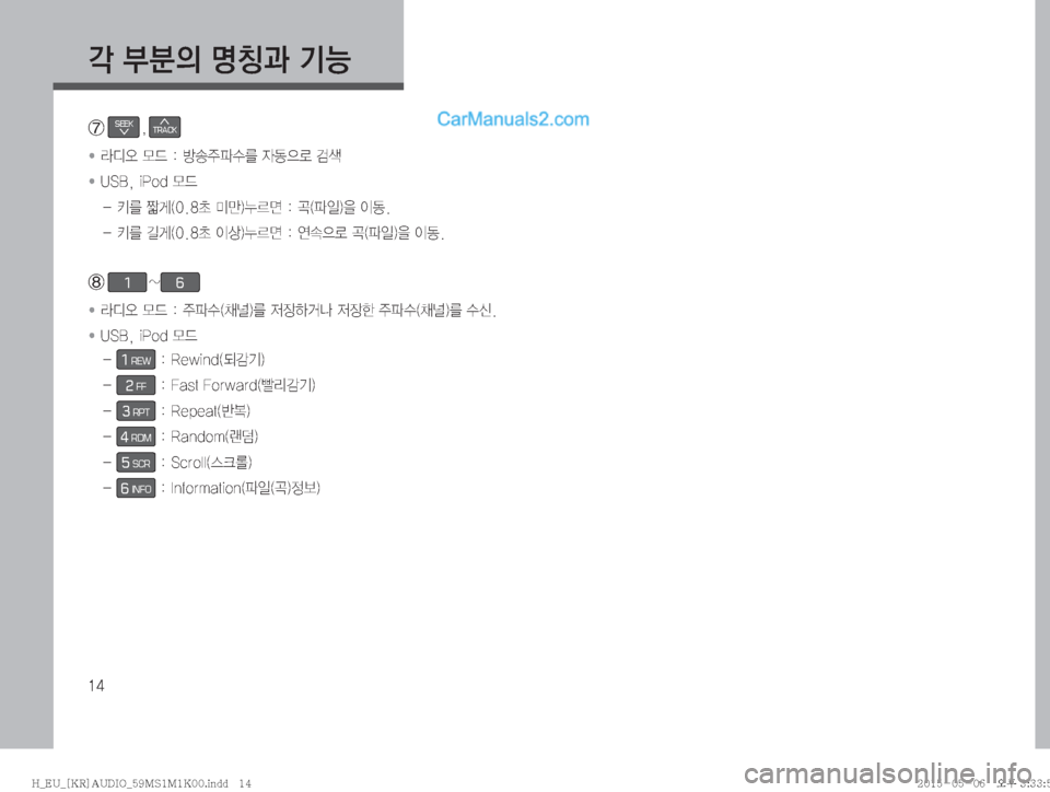 Hyundai Solati 2015  쏠라티 오디오 (in Korean) ��
?�
D�zŸ—�ÝÞ
ãSEEK�
TRACK
� Äc	ß�}X���Ñà
±uû3�
W2
5ý�h
� �6�4�#�
��J�1�P�E�}X��3�
ãq�	���a�·E�
¾0v���‹�	u
L�

8�
I2