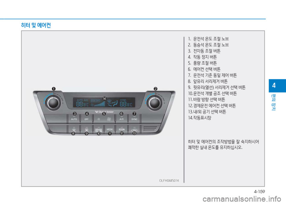 Hyundai Sonata Hybrid 2017  쏘나타 LF HEV/PHEV - 사용 설명서 (in Korean) 4-159
편의 장치
4
좌.  운전-