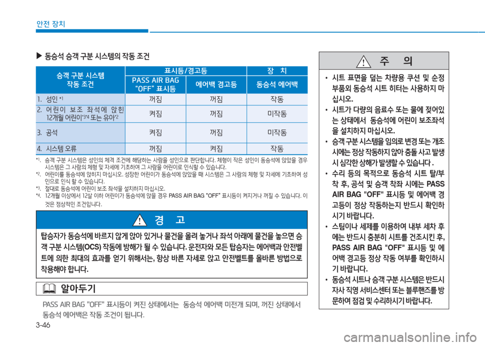 Hyundai Sonata Hybrid 2017  쏘나타 LF HEV/PHEV - 사용 설명서 (in Korean) 3-46
1