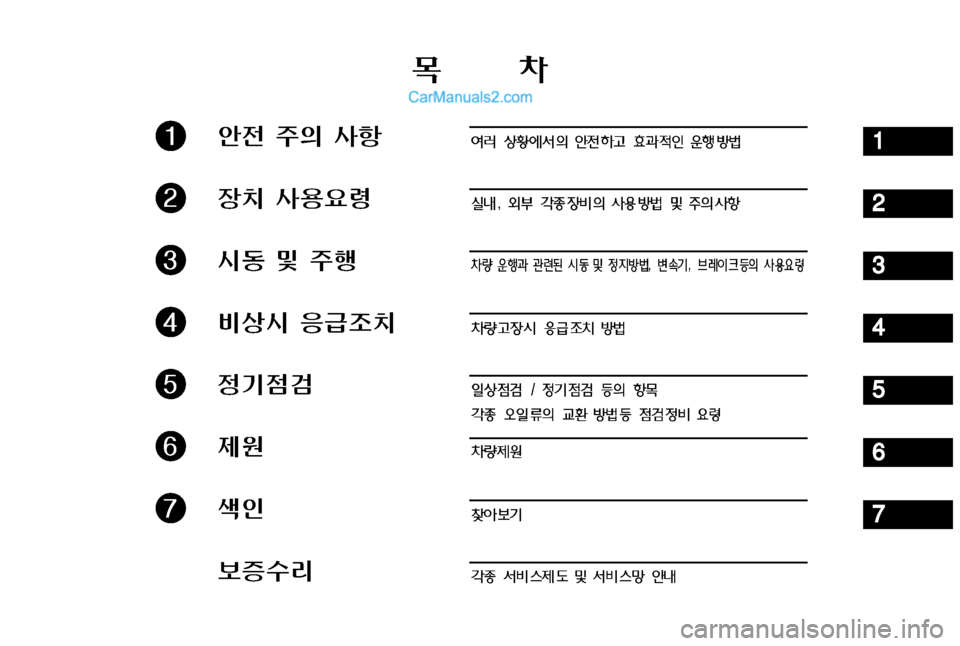 Hyundai Super Aero City 2004  슈퍼 에어로시티 - 사용 설명서 (in Korean) 