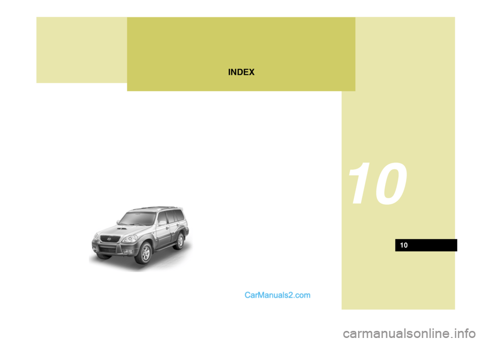 Hyundai Terracan 2006  Manuel du propriétaire (in French) INDEX
10
10   
