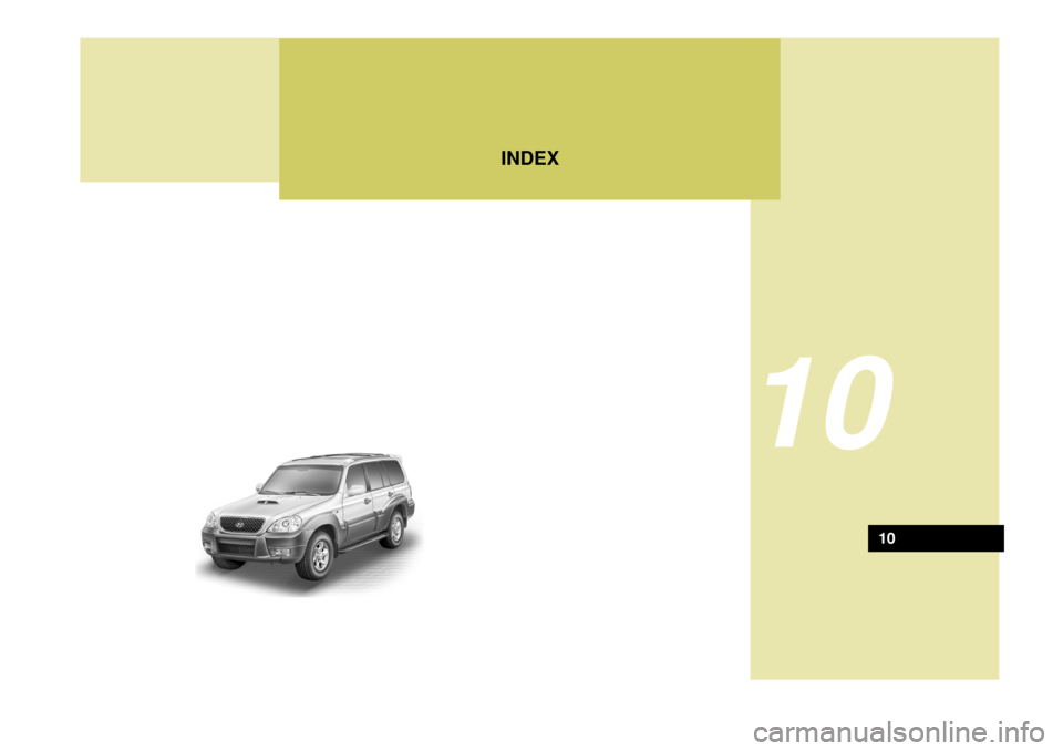 Hyundai Terracan 2005  Manuel du propriétaire (in French) INDEX
10
10  