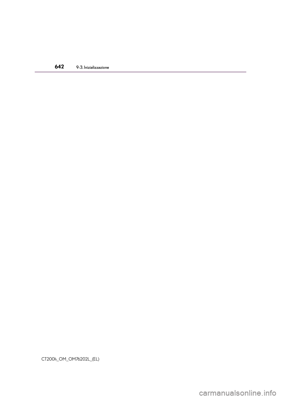 Lexus CT200h 2016  Manuale del proprietario (in Italian) 6429-3. Inizializzazione
CT200h_OM_OM76202L_(EL) 