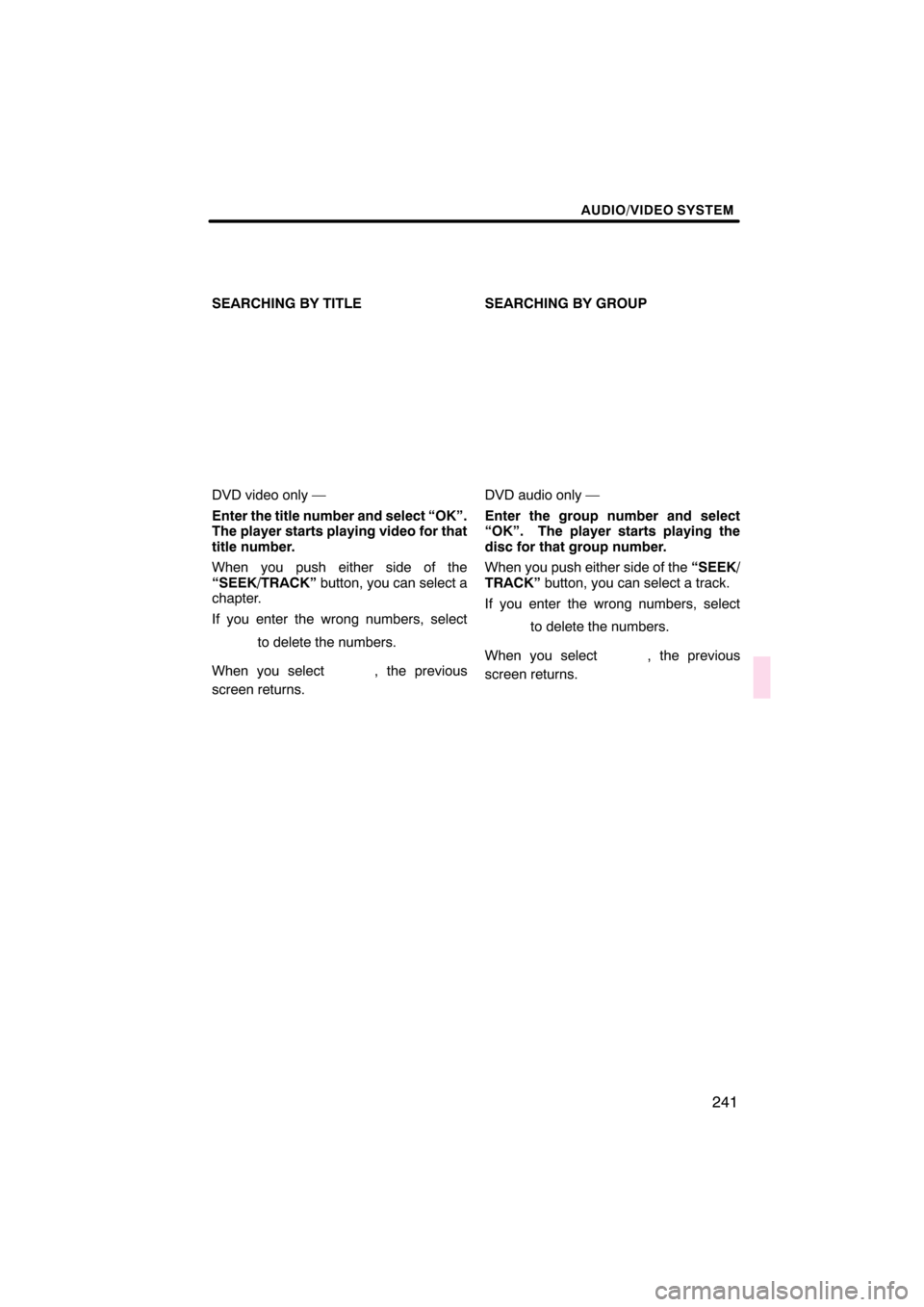 Lexus CT200h 2011  Navigation Manual (in English) \b 	
	\b\f

	\b
 
 \b
 \b	
 
\f
 
\b      ! "#$%
 &    &( )* +* 
 %
	 
  		 \b	 
 	
"	\b