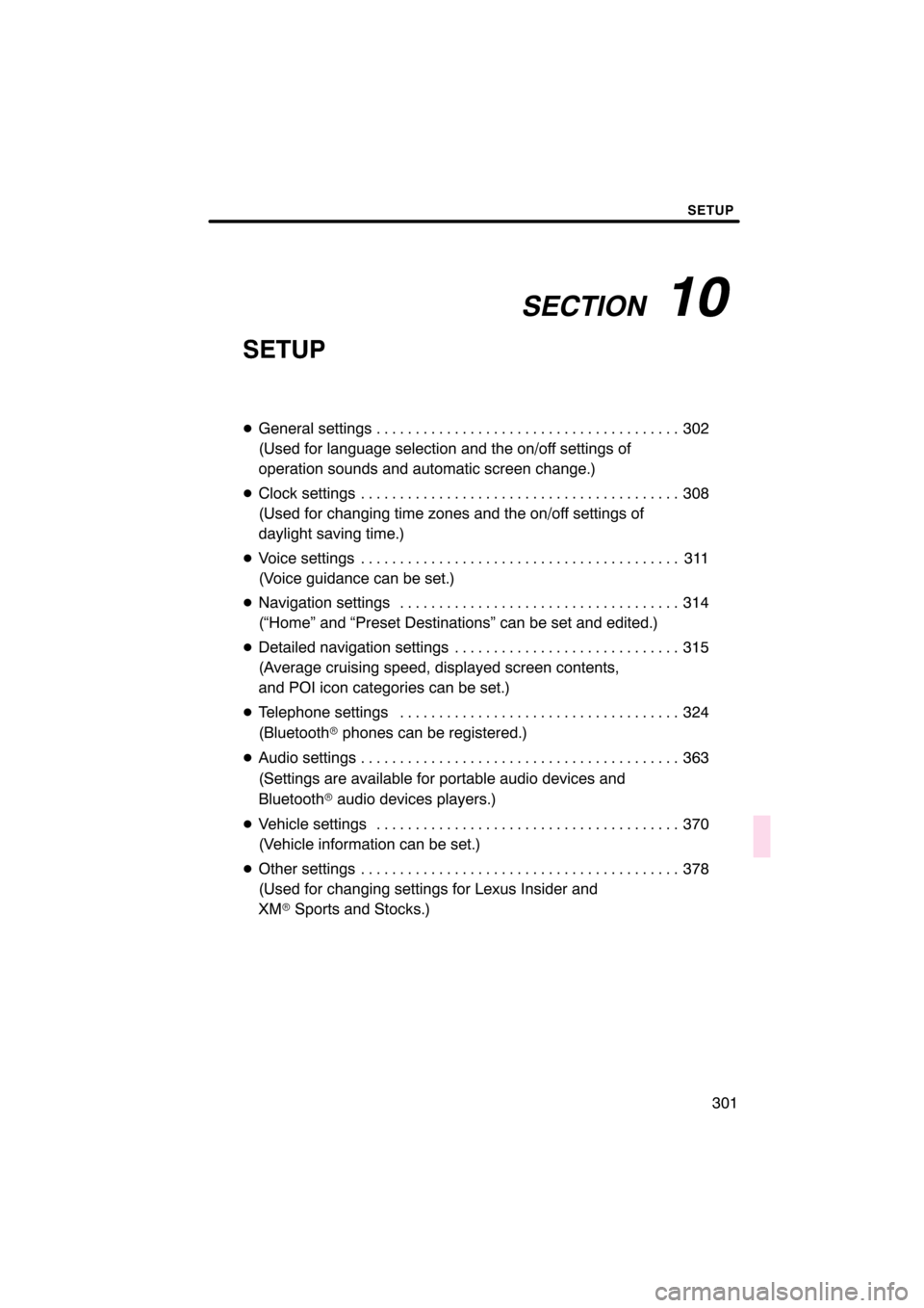 Lexus CT200h 2011  Navigation Manual (in English) \b	



\b	 
\f
  \
\


  	\b
\b
 
	\f \b   
\f
 
\b\f 

 \b \b\b\f 
 