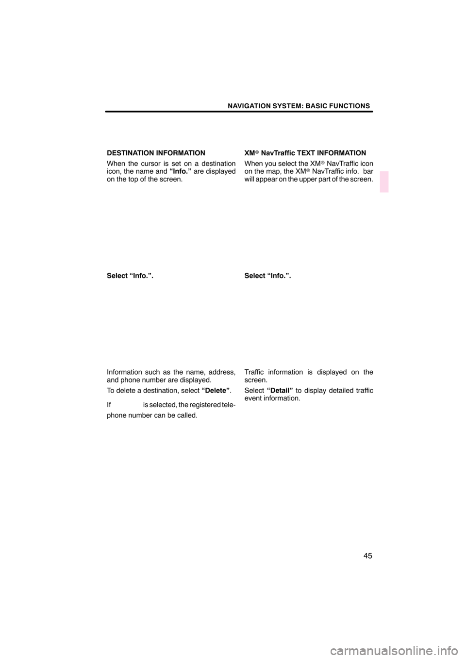 Lexus CT200h 2011  Navigation Manual (in English)  \b	\b
\f 
\b \b


\b 
  \b	
\f
 
  \f  

\f

\b\f   
 

\f  \f \f  \b

\b 
