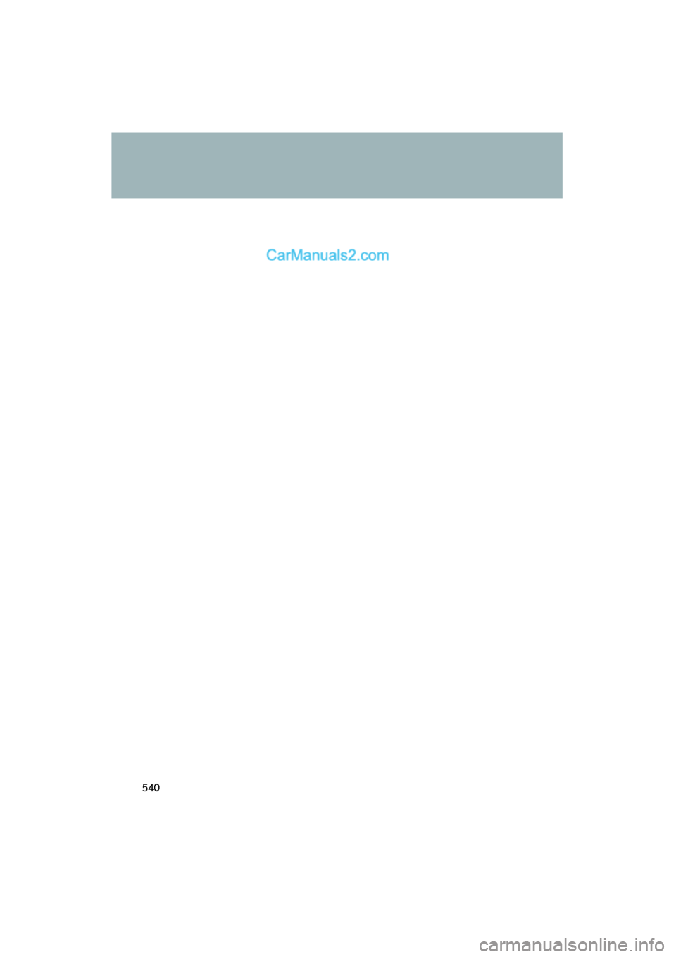Lexus ES350 2011  Owners Manuals 540
ES350_U  