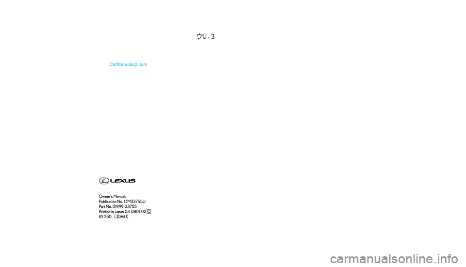 Lexus ES350 2008  Owners Manual �$
�
�.�& �+
�4
�, �-
�6
�% �3
�
�
�
�
�
�
�
�
��  