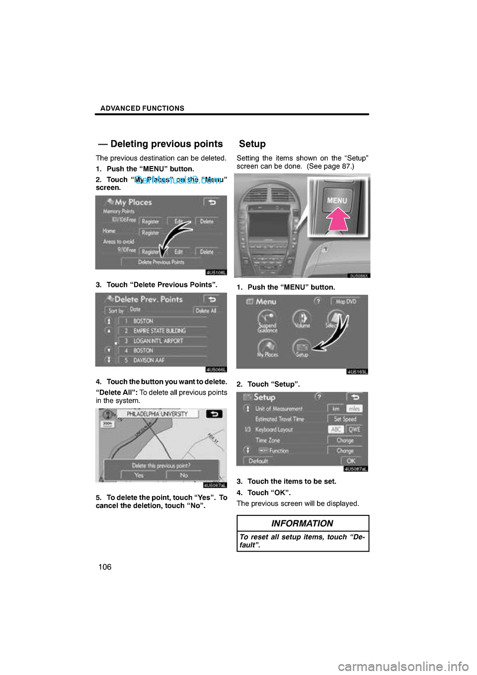 Lexus ES350 2008  Navigation Manual  \b	
\f

 \b	
\f
 


   

   \b 
 	     
 
! 	   "# #
$ 	    %