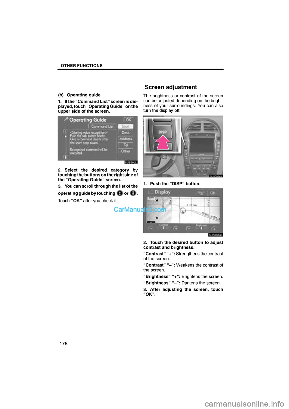 Lexus ES350 2008  Navigation Manual  \b	
\b

\f
  
 
  	  !" !# ! !$
%& #  ("  
 !   !#
) %#  ! #& 
&#  
