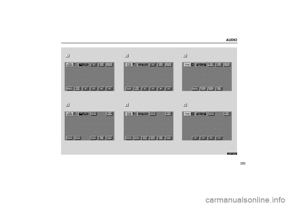 Lexus GX470 2006  Repair Manual Information / LEXUS 2006 GX470 OWNERS MANUAL (OM60B99U) AUDIO
295
22PY056 