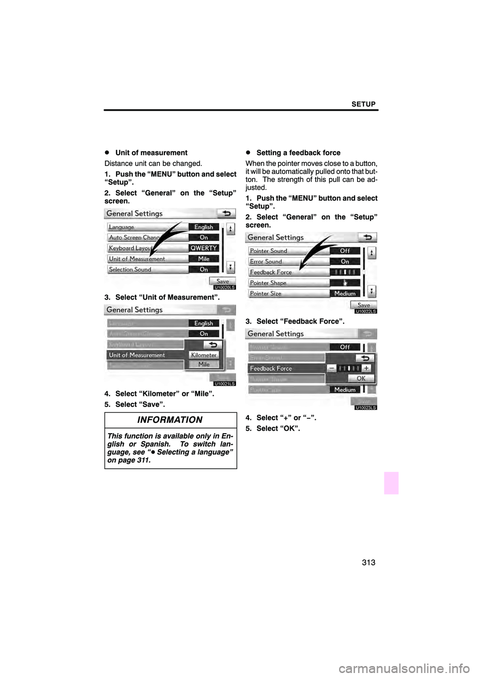 Lexus HS250h 2011  Navigation Manual 