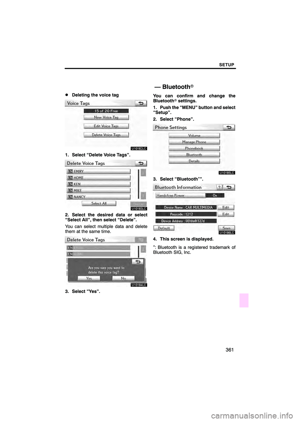 Lexus HS250h 2011  Navigation Manual 