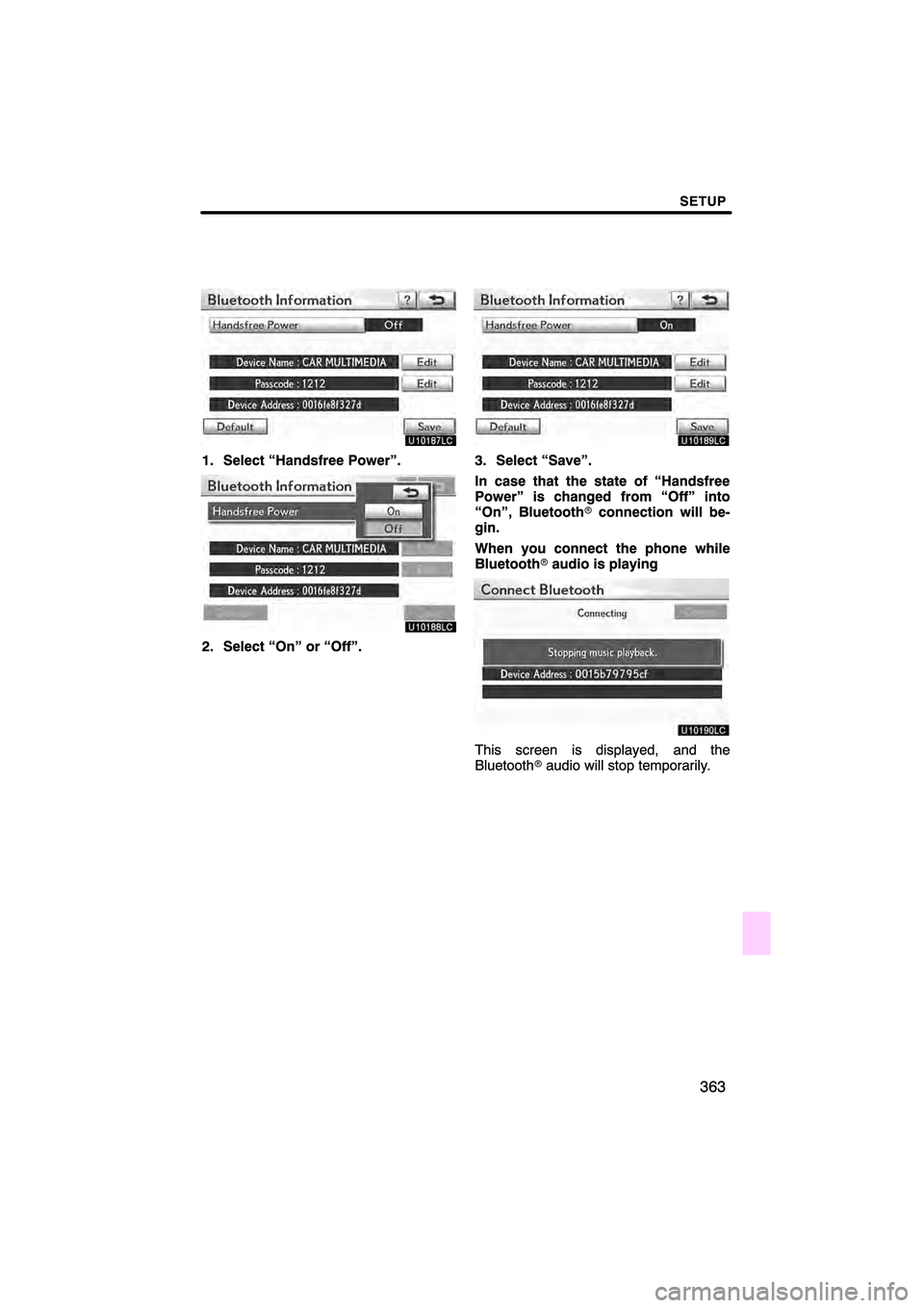 Lexus HS250h 2011  Navigation Manual 