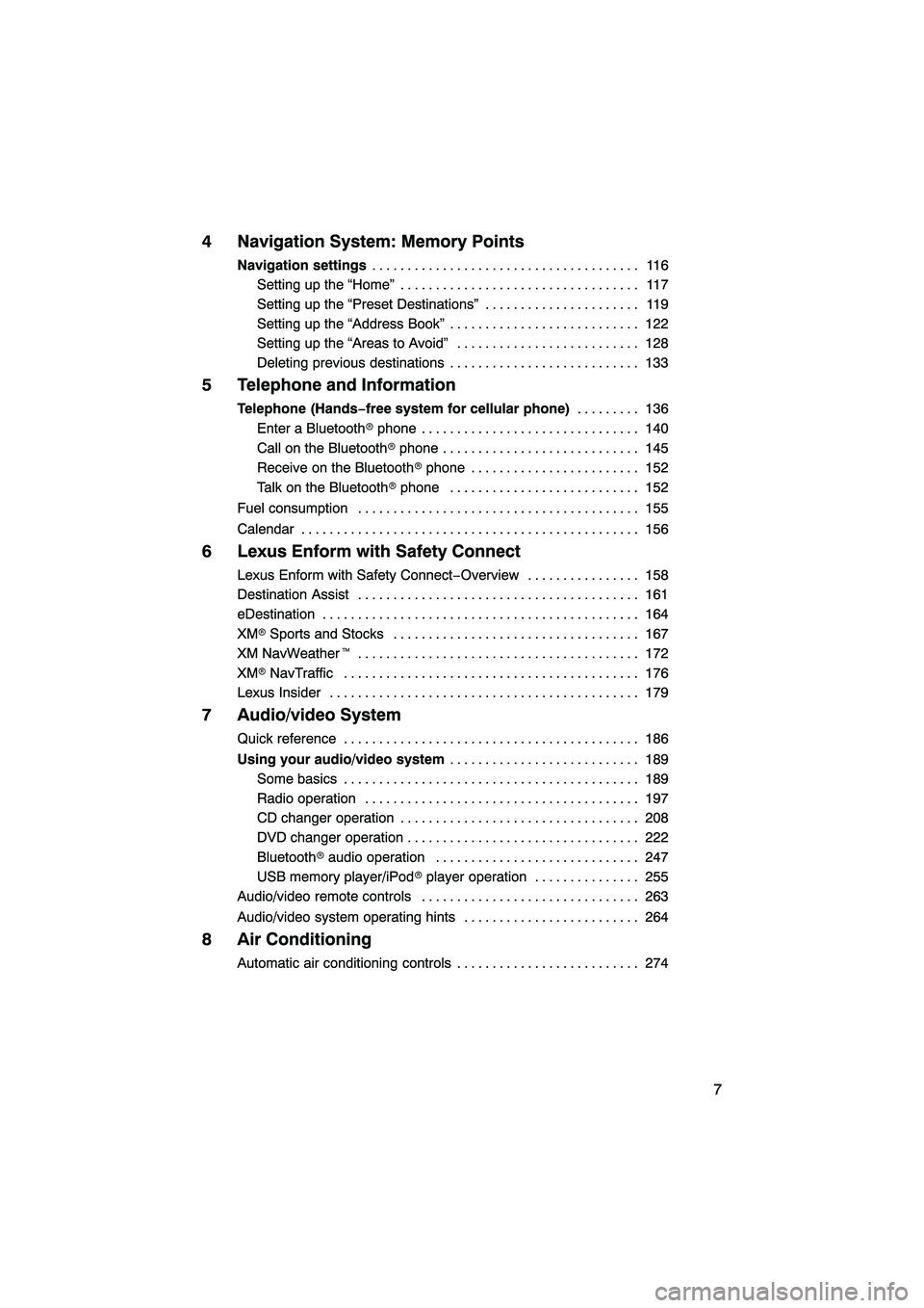Lexus HS250h 2011  Navigation Manual 
