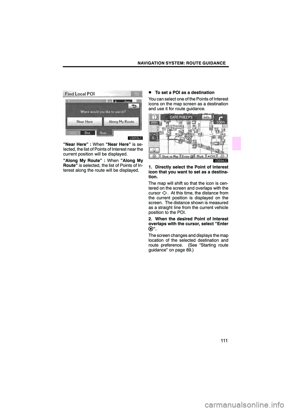 Lexus HS250h 2010  Navigation Manual 