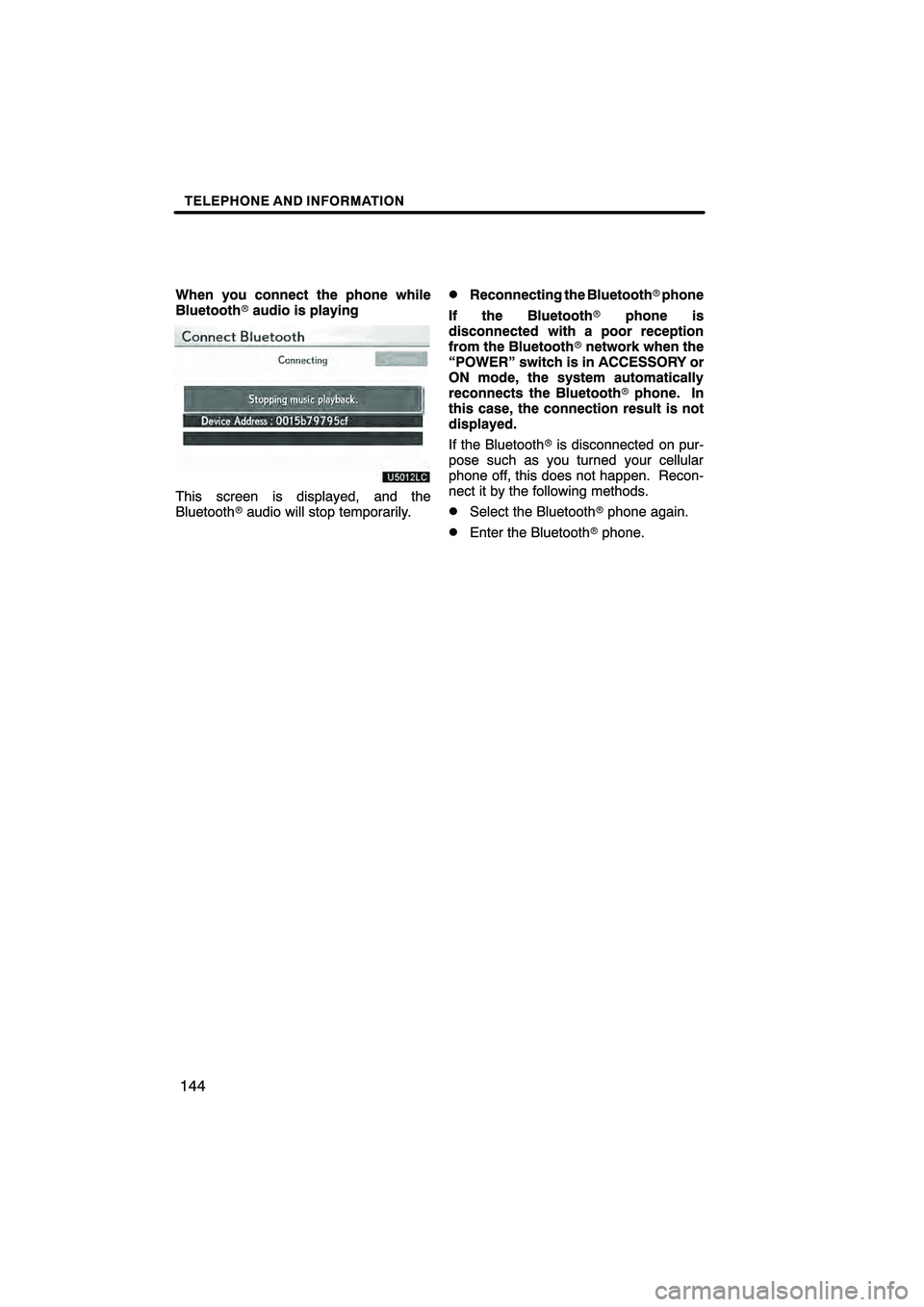 Lexus HS250h 2010  Navigation Manual 
