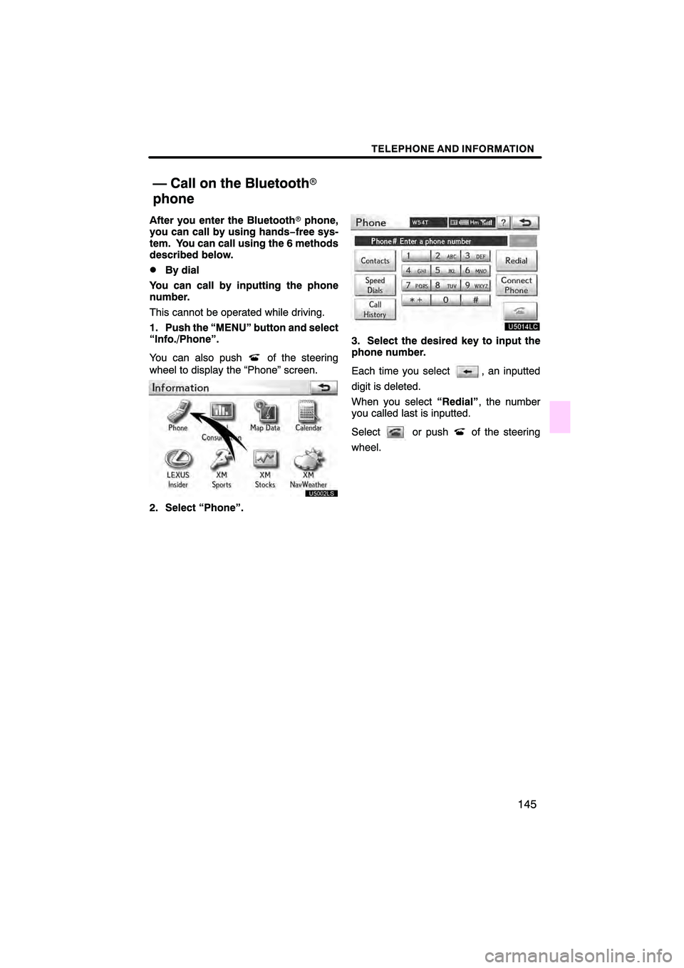 Lexus HS250h 2010  Navigation Manual 