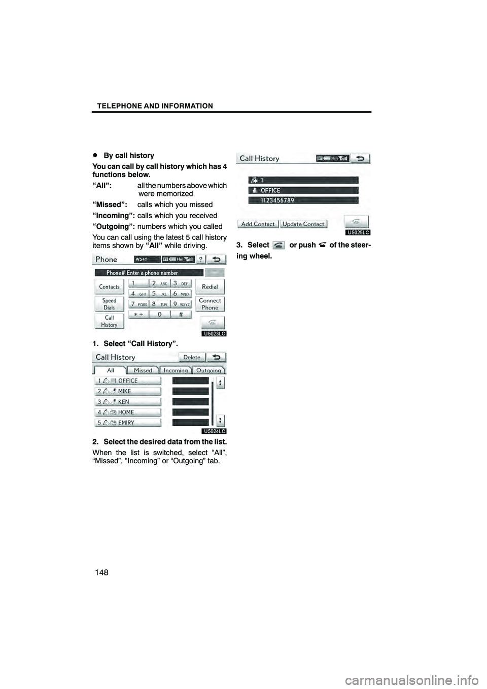 Lexus HS250h 2010  Navigation Manual 