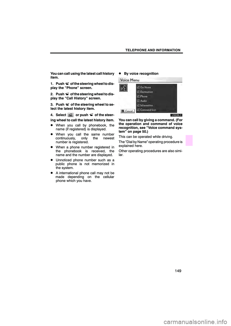 Lexus HS250h 2010  Navigation Manual 