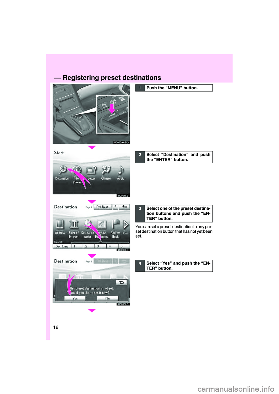 Lexus HS250h 2010  Navigation Manual 