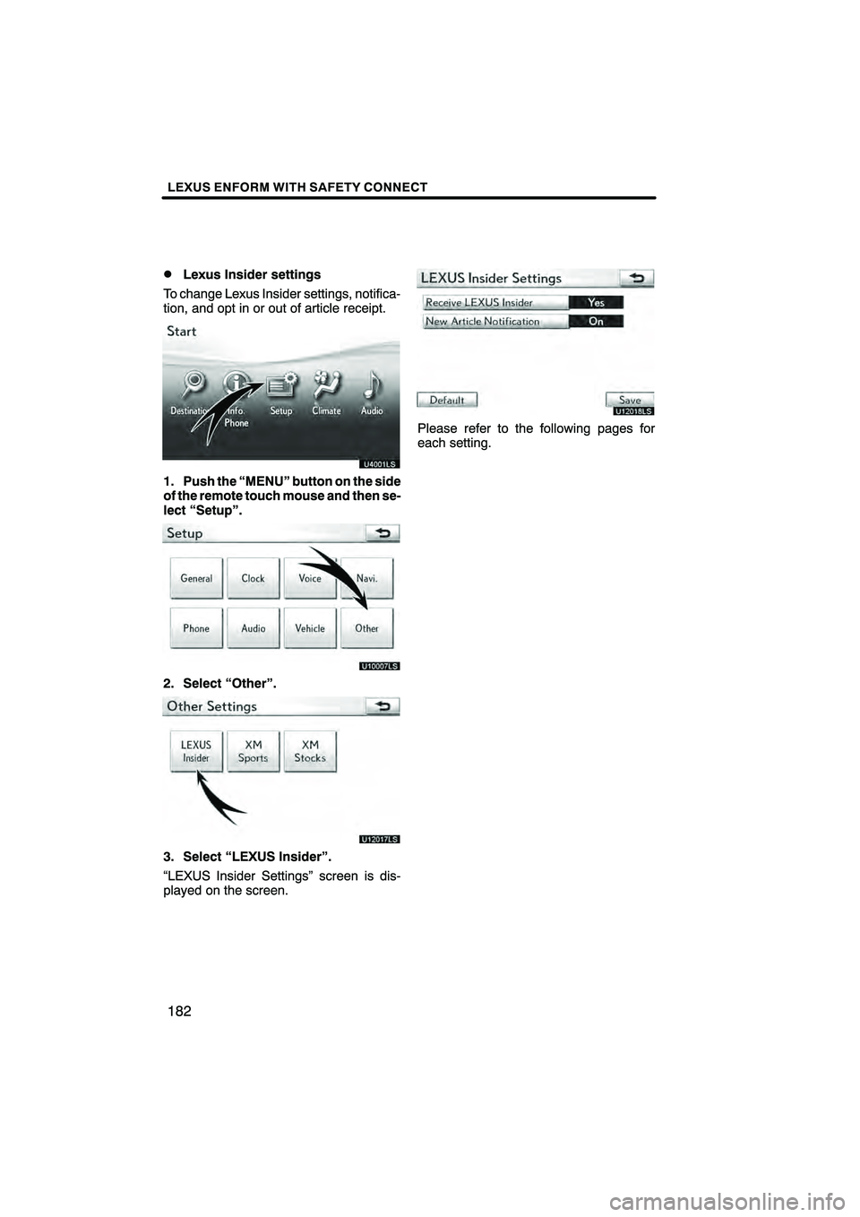 Lexus HS250h 2010  Navigation Manual 