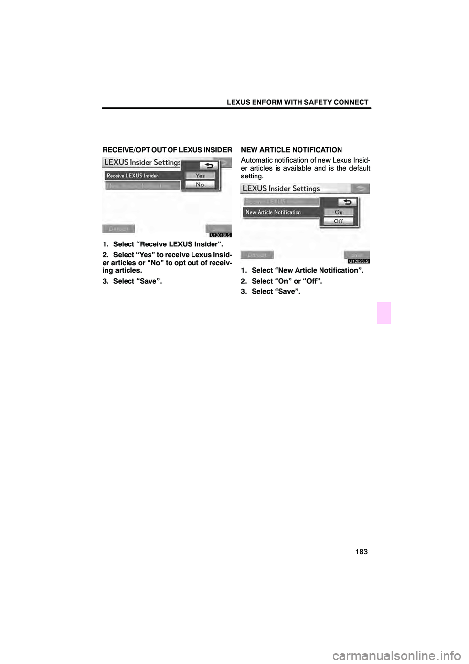Lexus HS250h 2010  Navigation Manual 