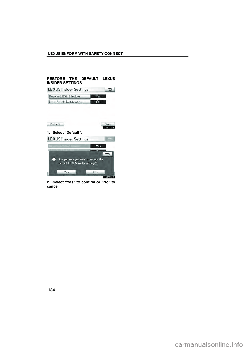 Lexus HS250h 2010  Navigation Manual 