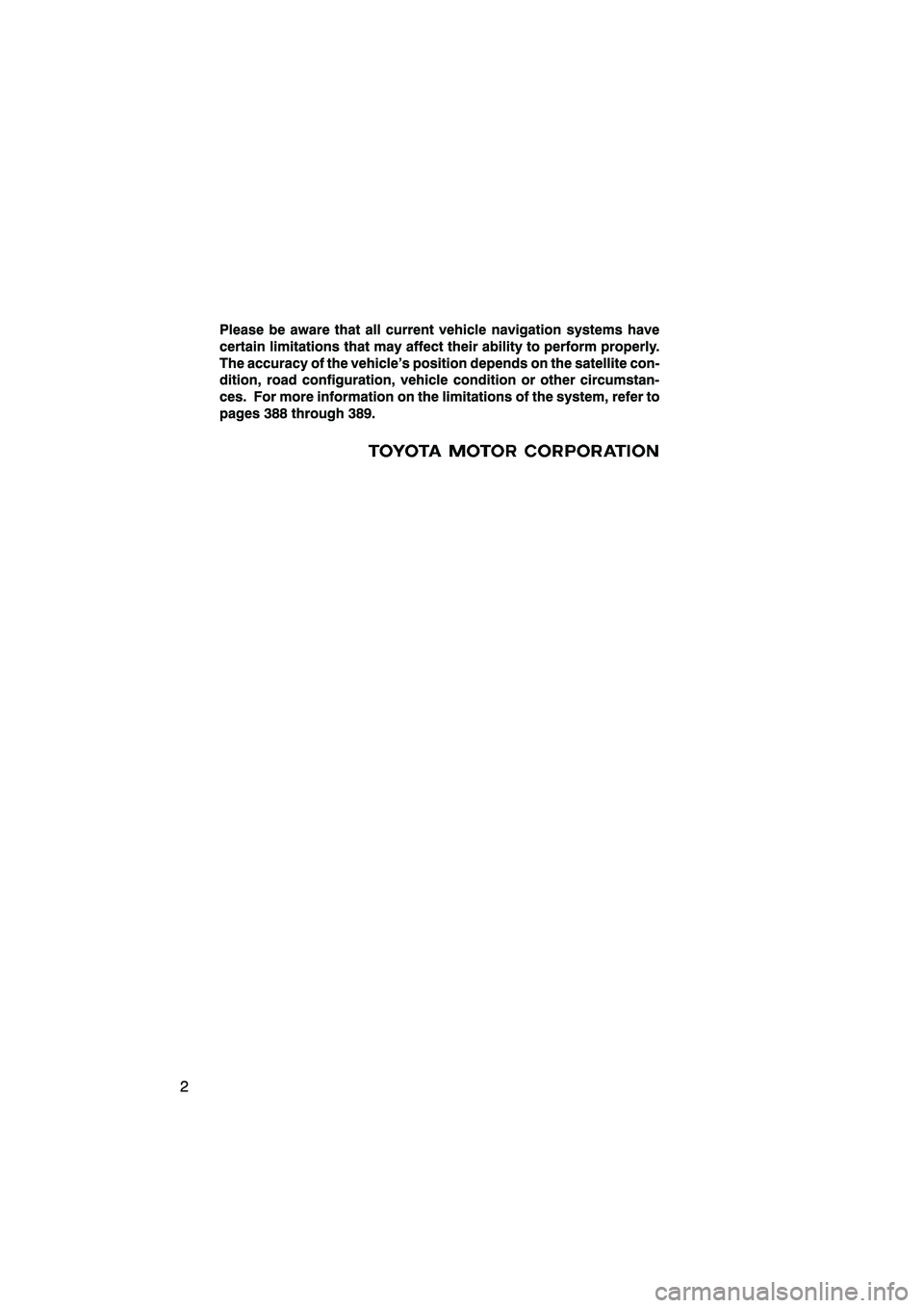 Lexus HS250h 2010  Navigation Manual 