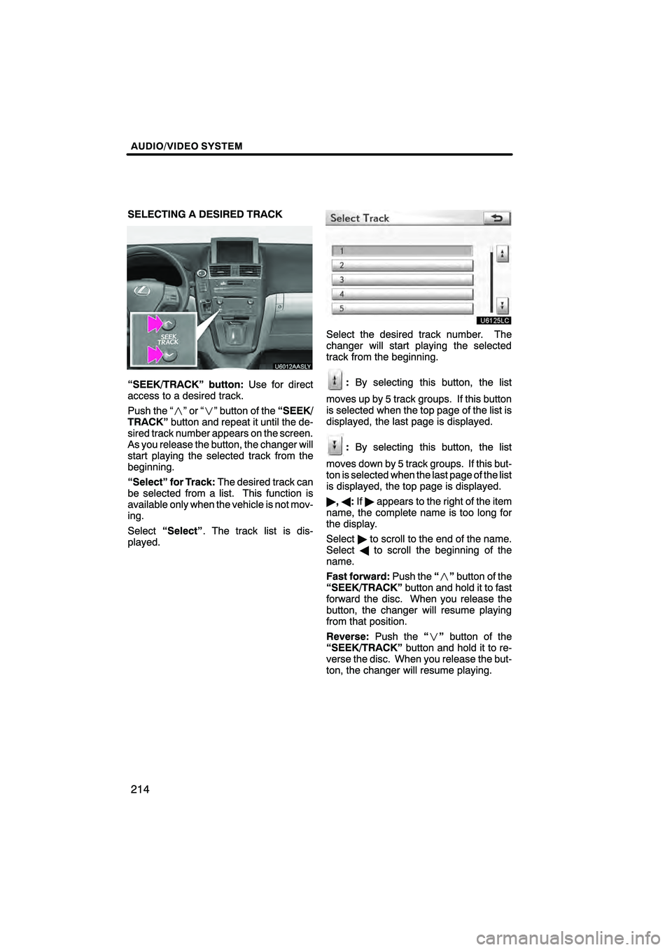 Lexus HS250h 2010  Navigation Manual 