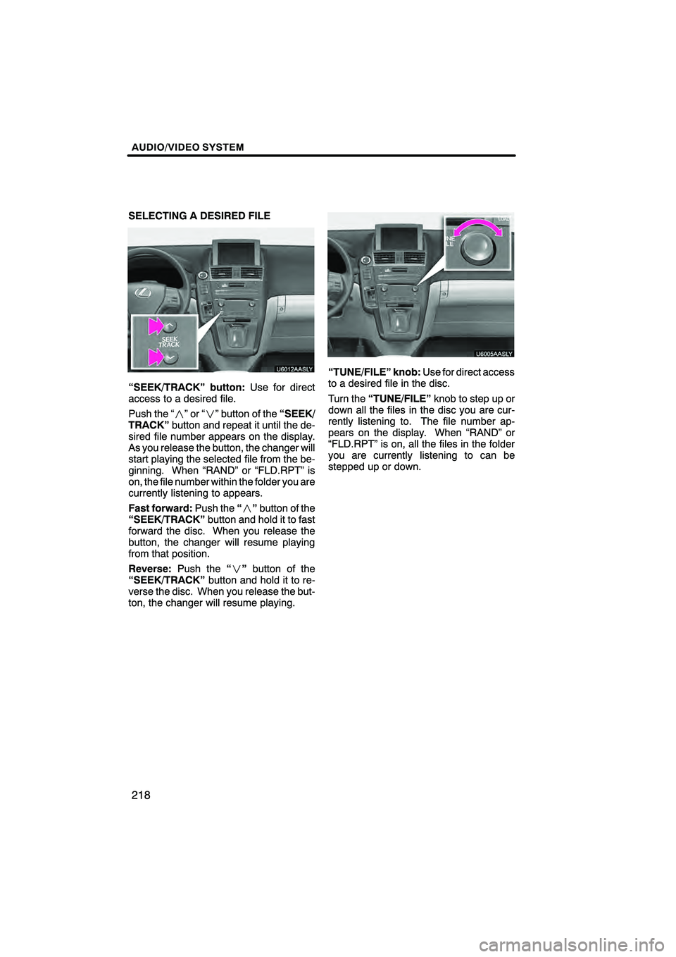 Lexus HS250h 2010  Navigation Manual 