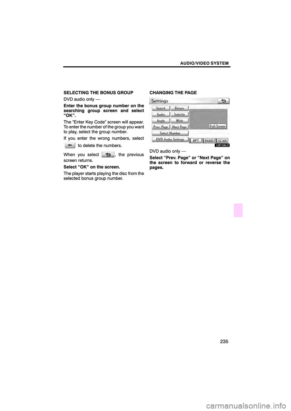 Lexus HS250h 2010  Navigation Manual 