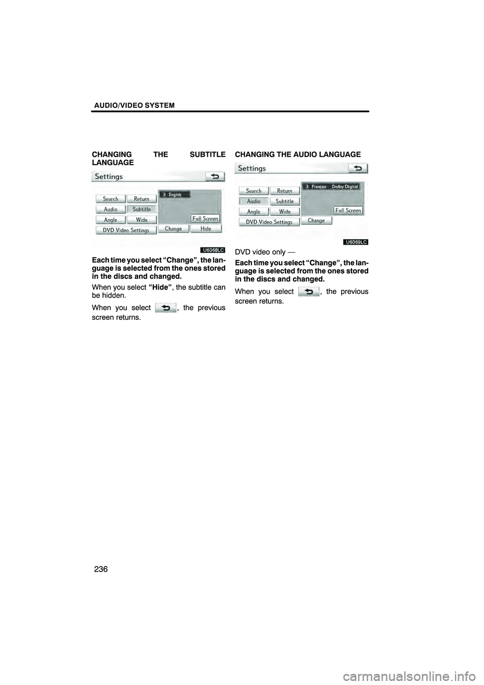 Lexus HS250h 2010  Navigation Manual 