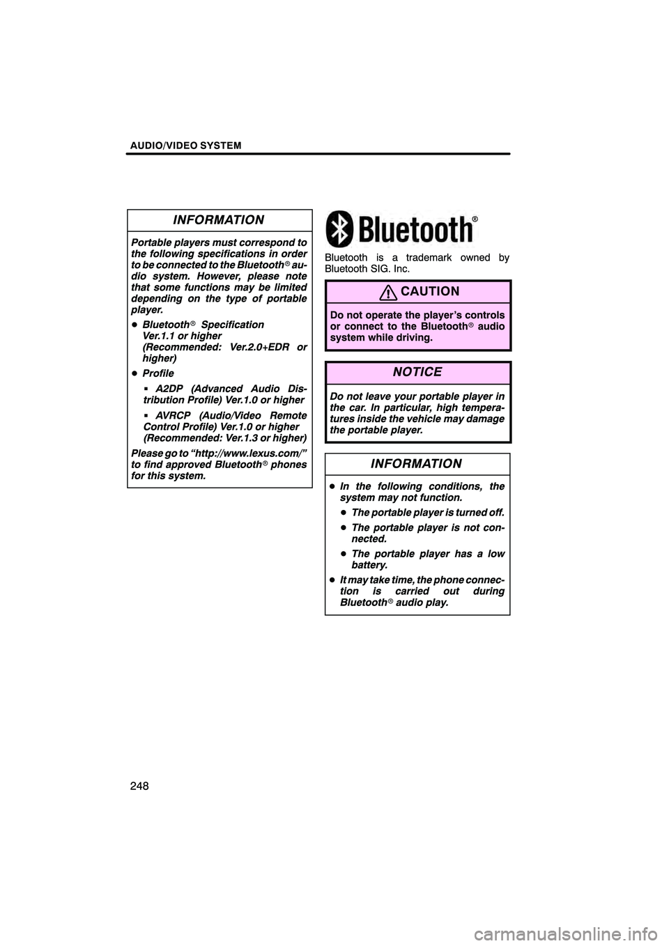 Lexus HS250h 2010  Navigation Manual 