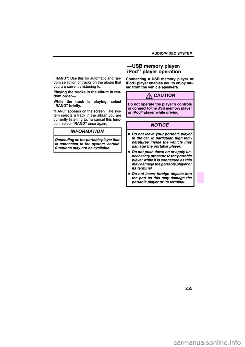 Lexus HS250h 2010  Navigation Manual 