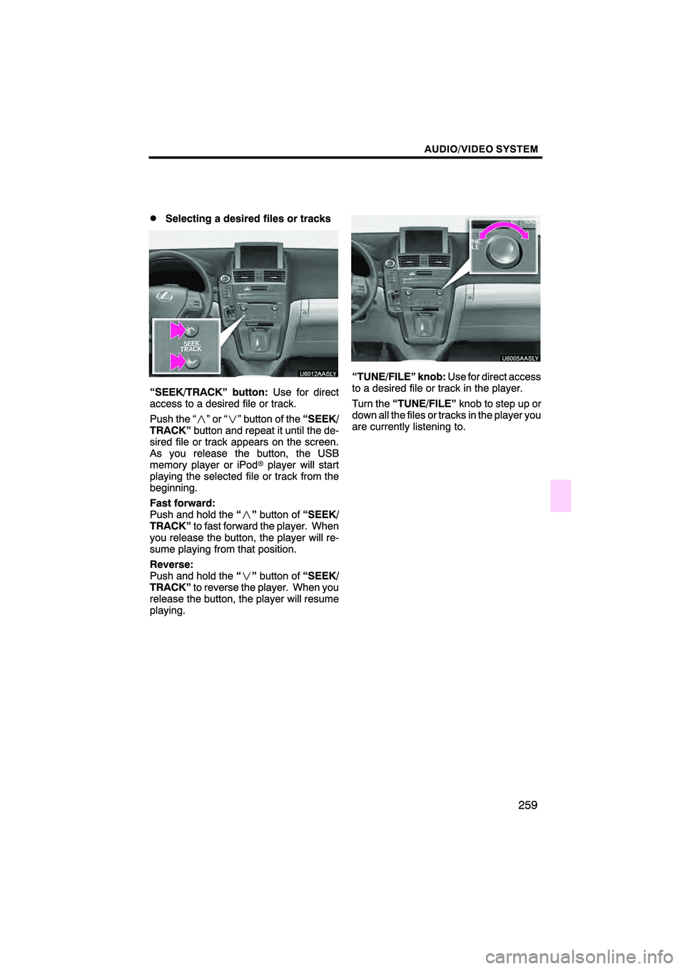 Lexus HS250h 2010  Navigation Manual 
