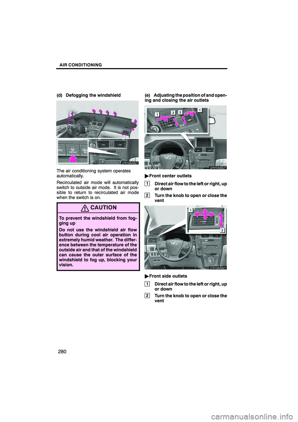 Lexus HS250h 2010  Navigation Manual 