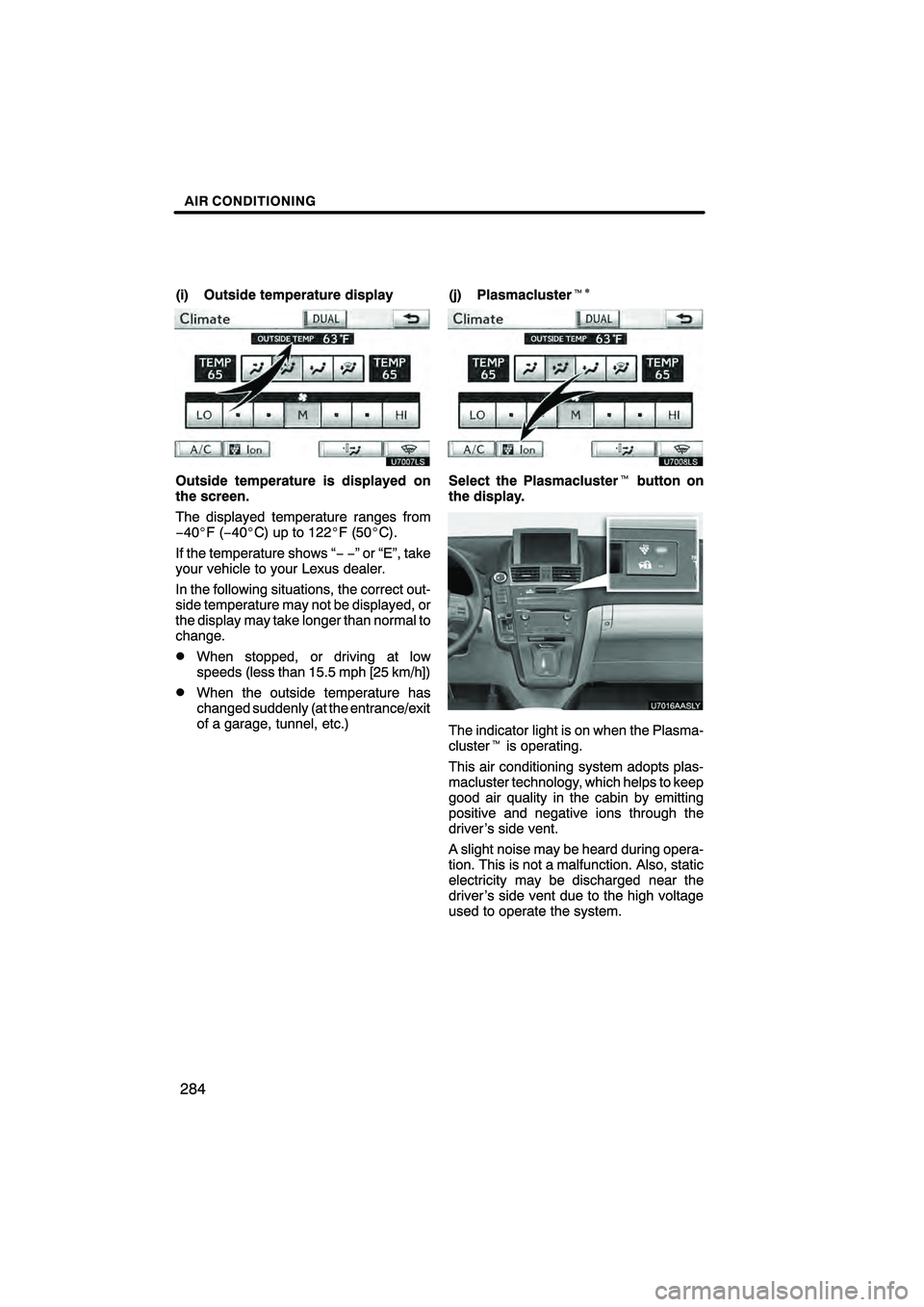 Lexus HS250h 2010  Navigation Manual 