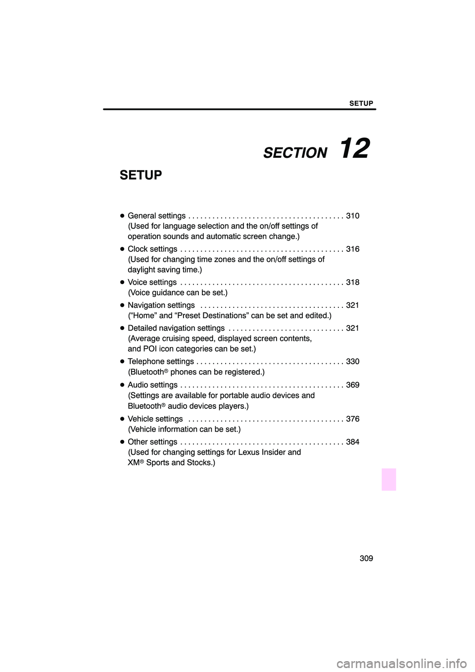 Lexus HS250h 2010  Navigation Manual 