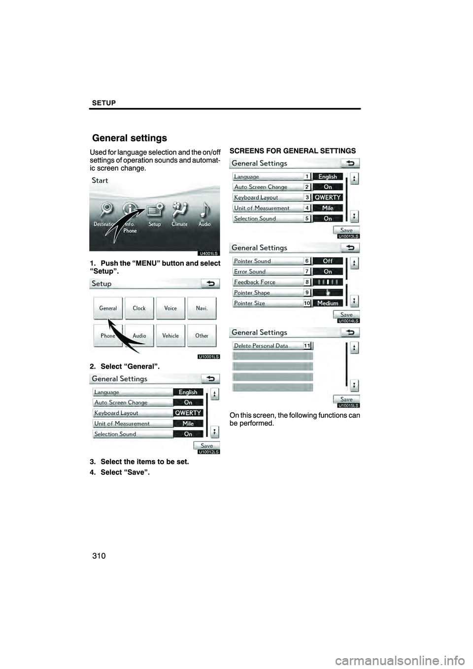 Lexus HS250h 2010  Navigation Manual 