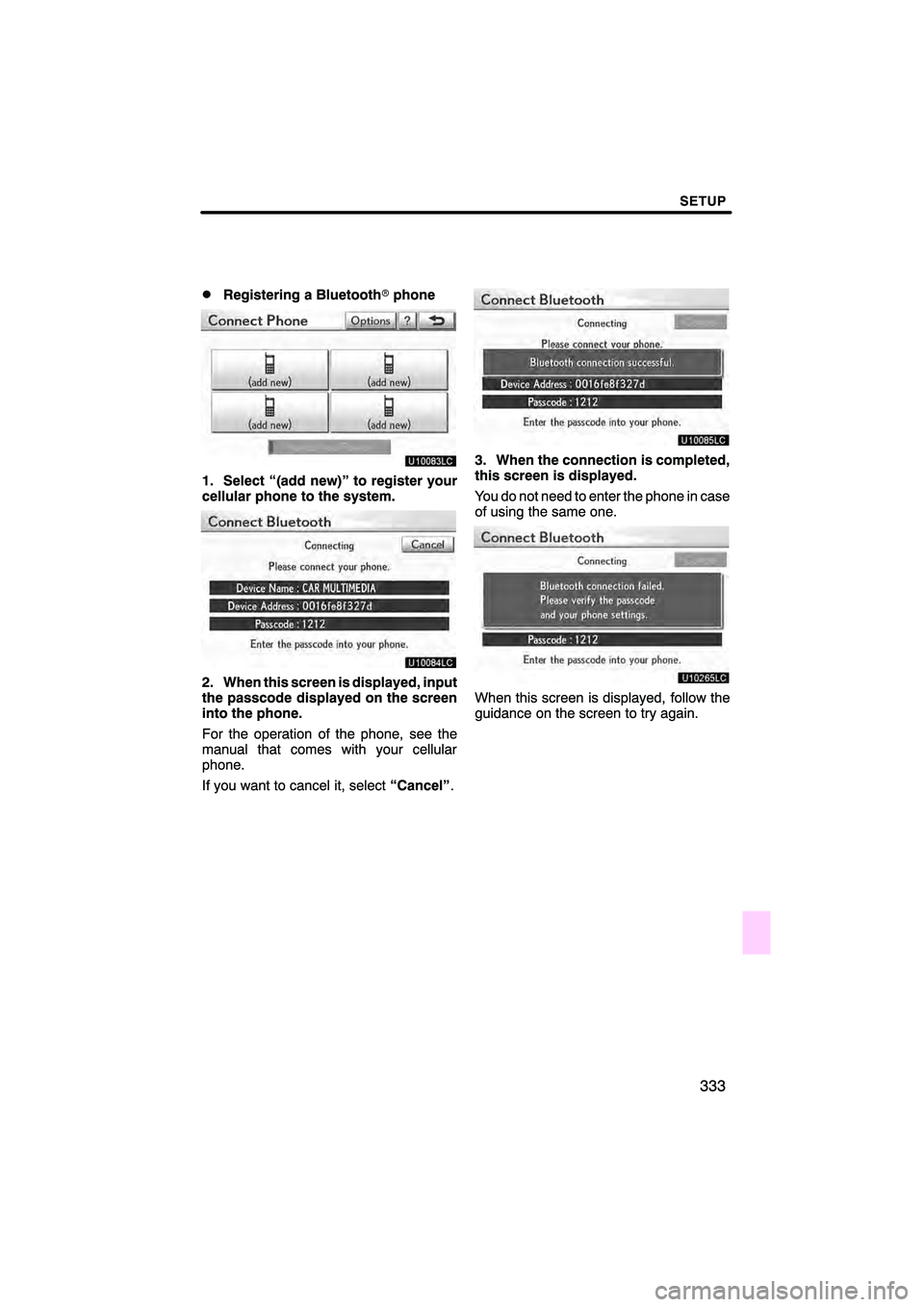 Lexus HS250h 2010  Navigation Manual 