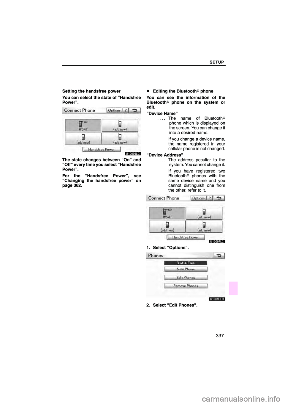 Lexus HS250h 2010  Navigation Manual 