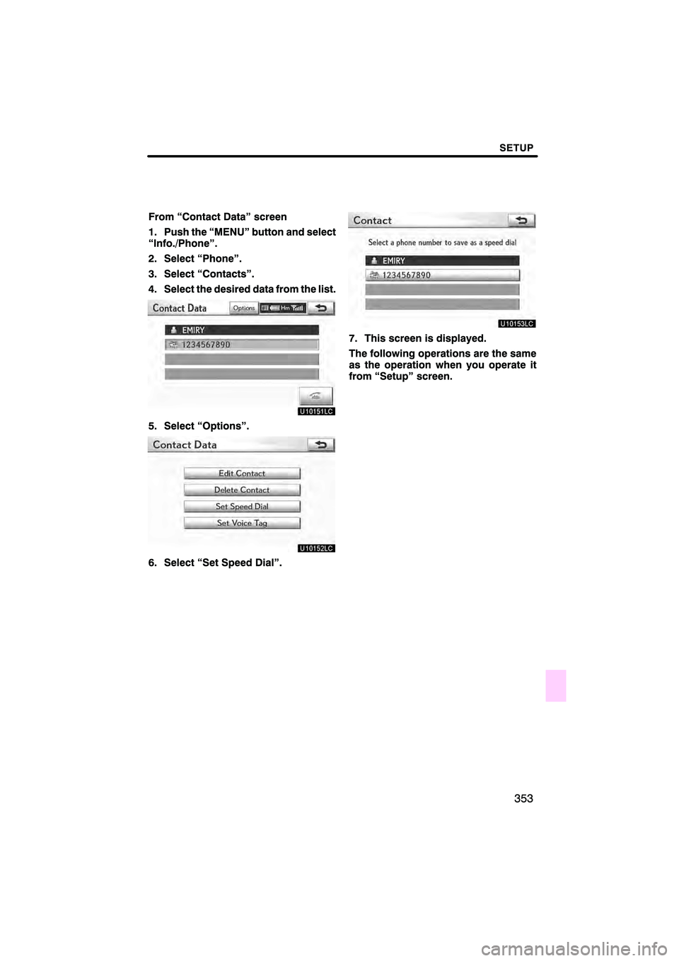 Lexus HS250h 2010  Navigation Manual 