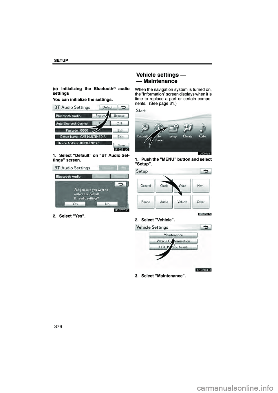 Lexus HS250h 2010  Navigation Manual 