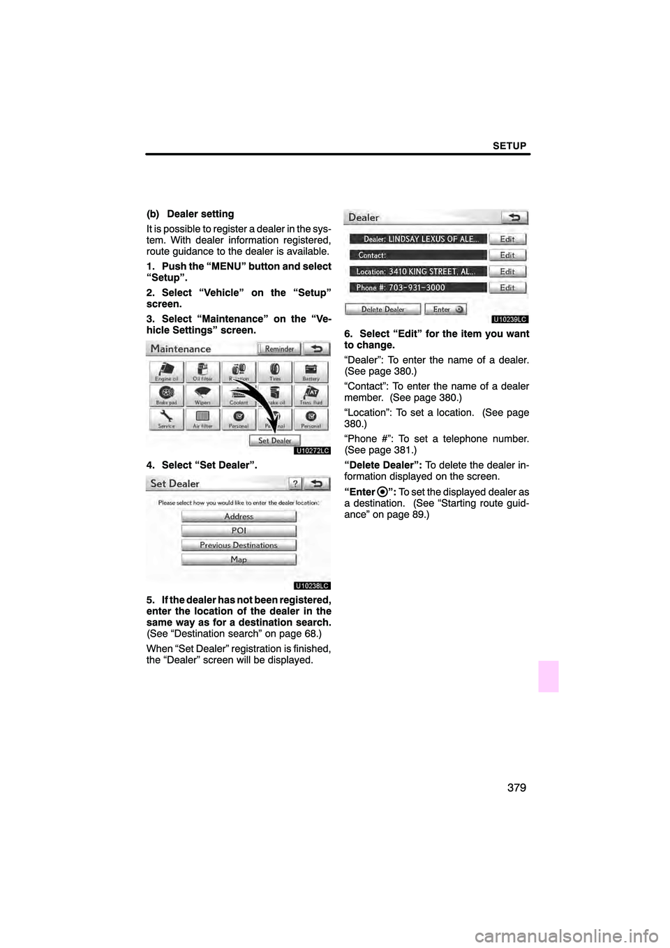 Lexus HS250h 2010  Navigation Manual 